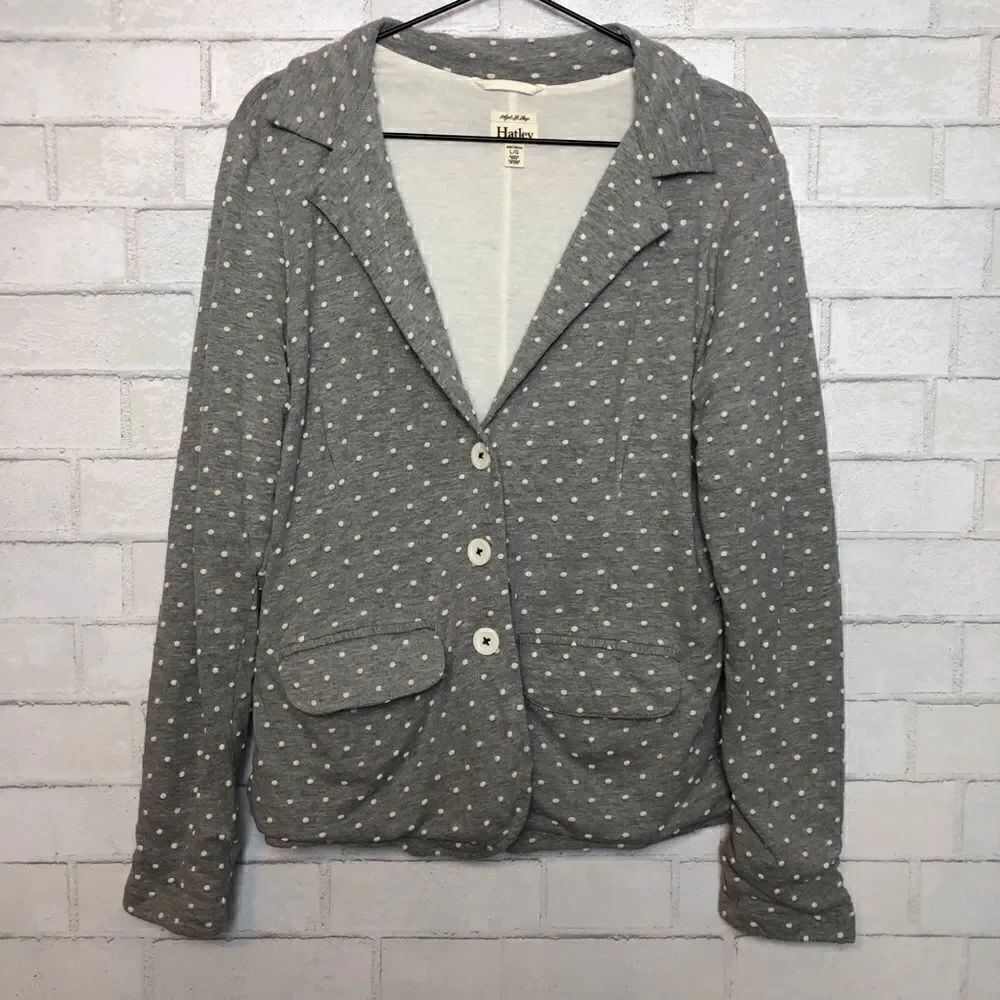 Hatley Perfect Fit Swiss Dot Blazer Knit Jacket L